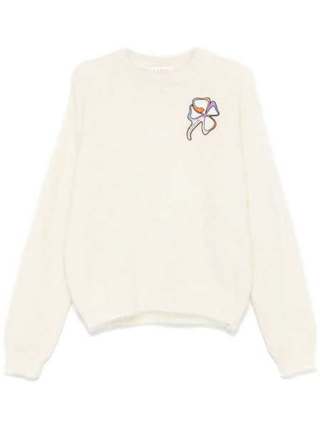  Lanvin Clover-patch Sweater - White 