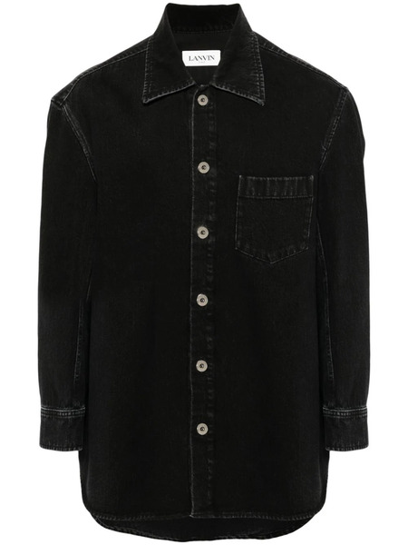  Lanvin Cocoon Denim Shirt - Grey 
