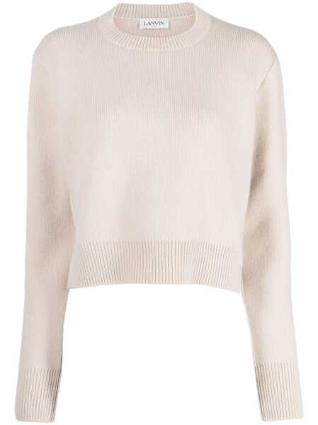  Lanvin Crew-neck Cropped Jumper - Neutrals 