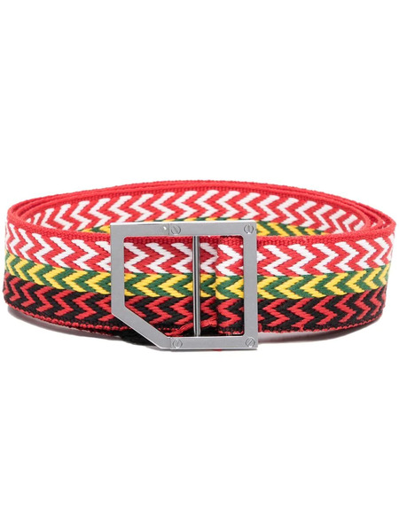 Lanvin Curb Woven Belt - Red 