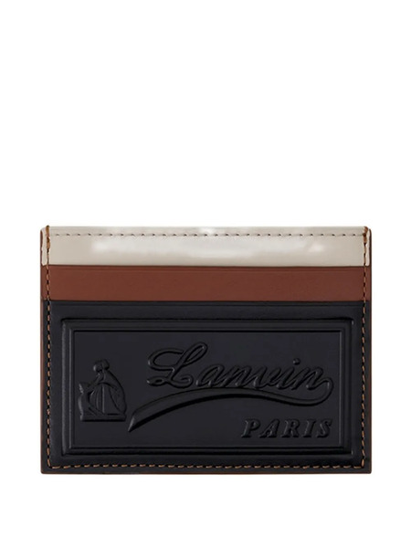  Lanvin Debossed Leather Cardholder - Black 