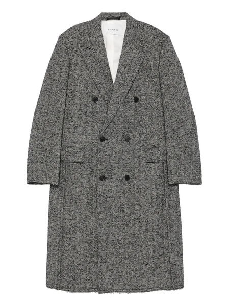  Lanvin Double-breasted Tailored Coat - Black 