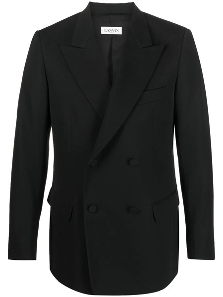  Lanvin Double-breasted Wool Blazer - Black 