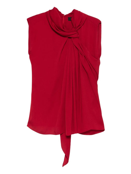  Lanvin Draped Blouse - Red 