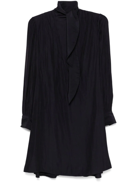  Lanvin Draped Mini Dress - Blue 