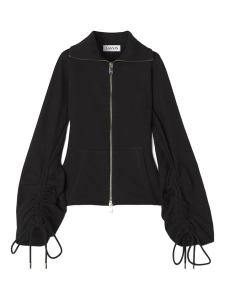  Lanvin Drawstring-cuff Zip-front Jacket - Black 
