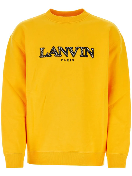  Lanvin Embroidered-logo Sweatshirt - Yellow 