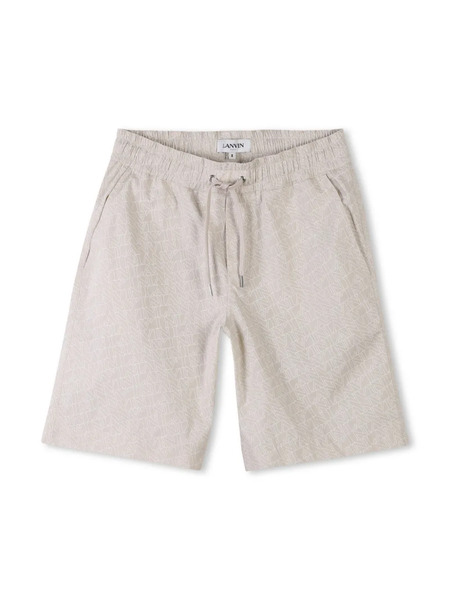  Lanvin Enfant Cotton Shorts - Neutrals 