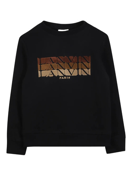  Lanvin Enfant Flocked-logo Sweatshirt - Black 