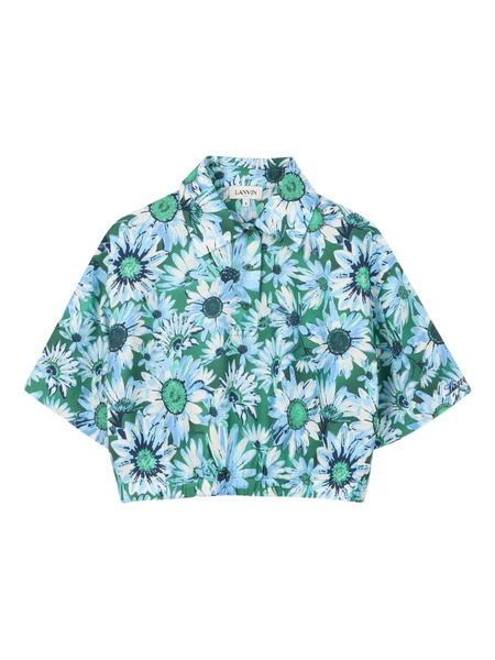  Lanvin Enfant Floral Top - Green 