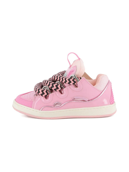  Lanvin Enfant Leather Platform Sneakers - Pink 