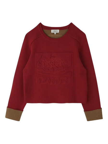  Lanvin Enfant Logo-embossed Sweatshirt - Red 