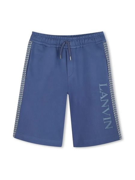  Lanvin Enfant Logo-embroidered Shorts - Blue 