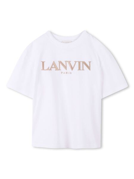  Lanvin Enfant Logo-embroidered T-shirt - White 