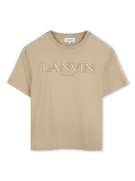  Lanvin Enfant Logo-patch T-shirt - Neutrals 