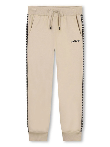  Lanvin Enfant Striped-edge Track Pants - Neutrals 