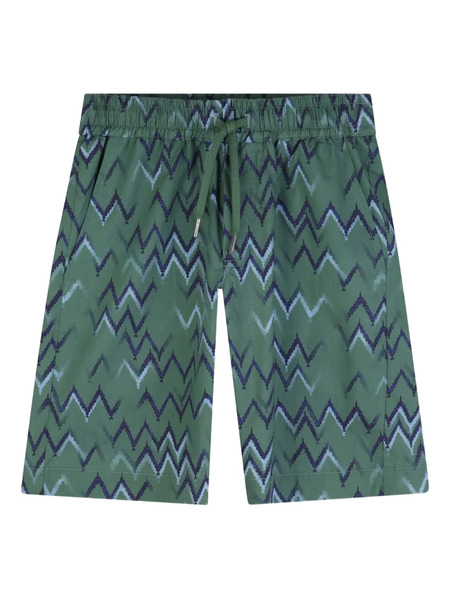  Lanvin Enfant Zigzag Drawstring Shorts - Green 
