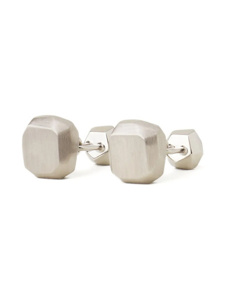  Lanvin Faceted Brass Cufflinks - Silver 