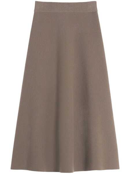  Lanvin Flared Midi Skirt - Brown 