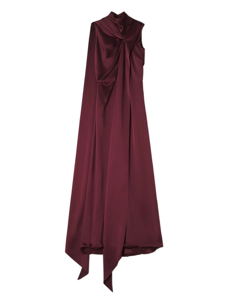 Lanvin High-neck Twisted Jumpsuit - Red 