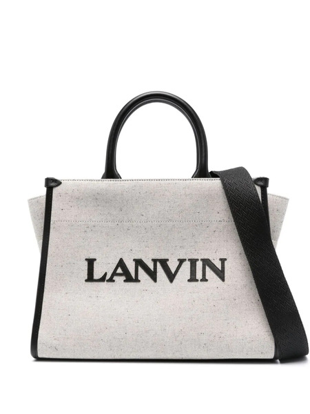  Lanvin Logo-embossed Tote Bag - Neutrals 