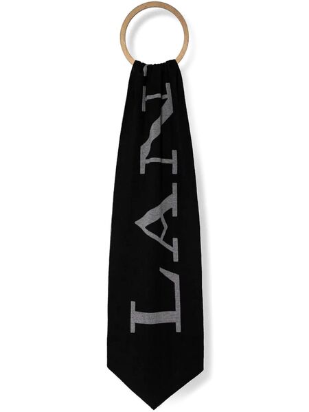  Lanvin Logo-print Scarf - Black 