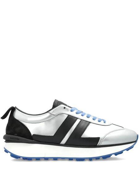  Lanvin Logo Stripe Sneakers - Silver 