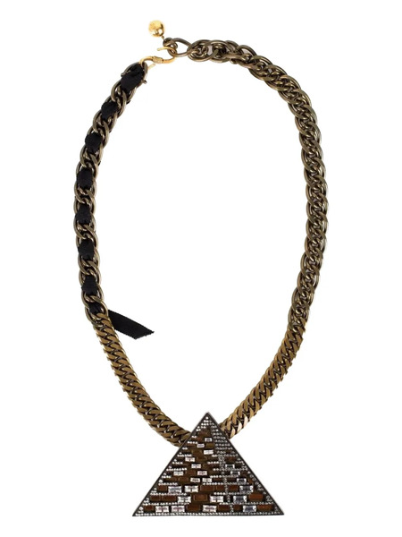  Lanvin Luxor Pyramid Necklace - Brown 