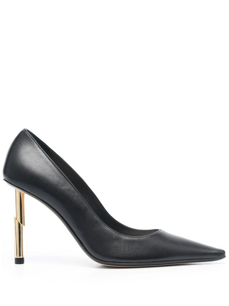  Lanvin Metallic-heel Pointed-toe Pumps - Black 