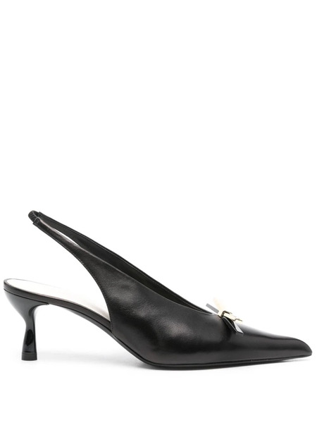  Lanvin 60mm Leather Pumps - Black 