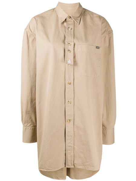  Lanvin Oversized Long Sleeve Shirt - Neutrals 