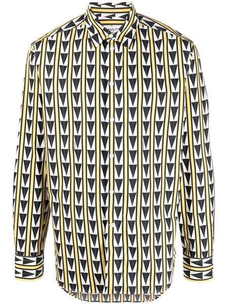 Lanvin Pattered Button-up Shirt - Yellow 