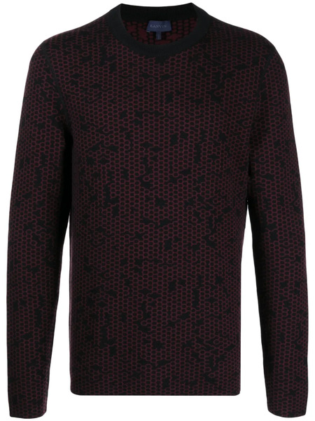  Lanvin Patterned Intarsia-knit Wool Jumper - Red 