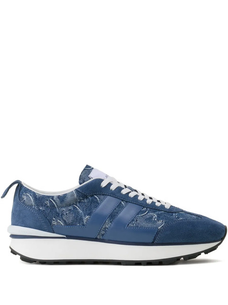  Lanvin Patterned Panelled Sneakers - Blue 