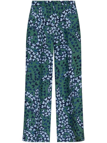  Lanvin Pleated Silk Trousers - Green 