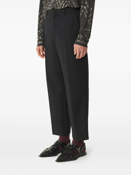  Lanvin Pleated Wool Trousers - Black 