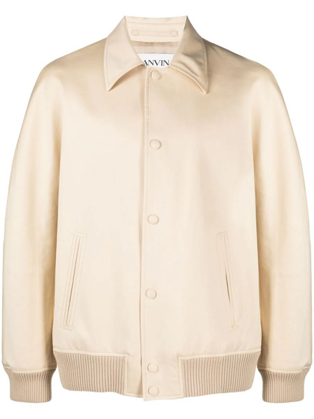  Lanvin Pointed-collar Bomber Jacket - Neutrals 