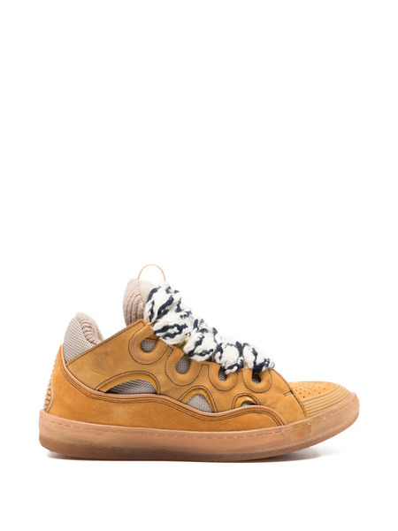  Lanvin Pre-owned Curb Suede Sneakers - Brown 