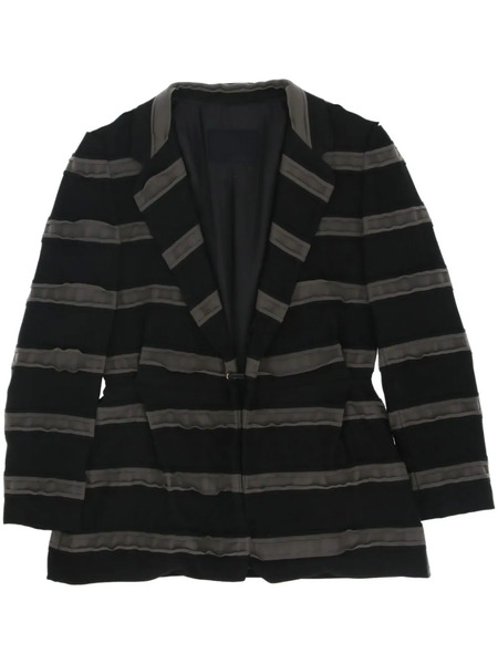  Lanvin Pre-owned 2003 Striped Silk Blazer - Grey 