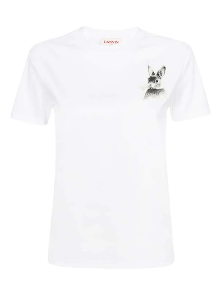  Lanvin Rabbit-patch T-shirt - White 
