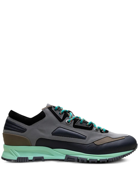  Lanvin Reflective grey/navy Blue Running Sneakers 