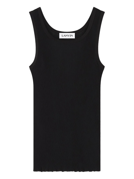  Lanvin Ribbed Tank Top - Black 