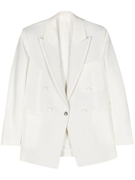  Lanvin Rose-button Single-breasted Blazer - White 