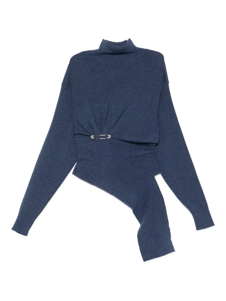  Lanvin Safety-pin Knitted Top - Blue 