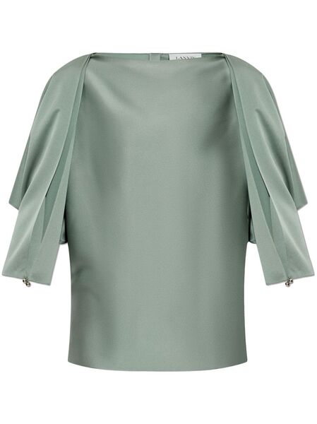  Lanvin Satin-finish Blouse - Green 