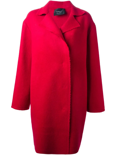  Lanvin Single Breasted Coat - Red 