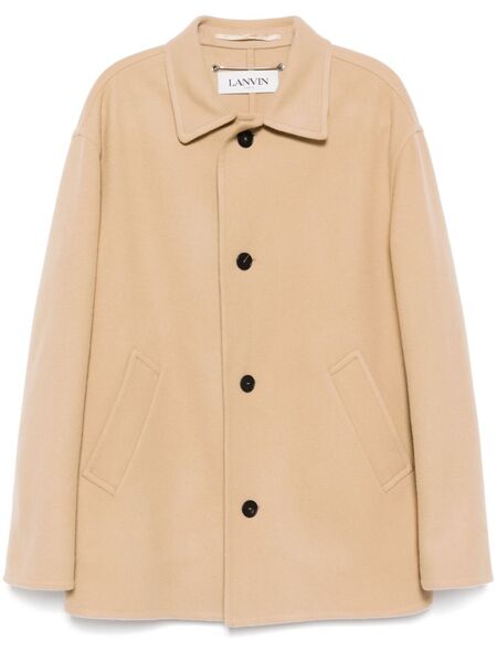  Lanvin Single-breasted Coats - Neutrals 