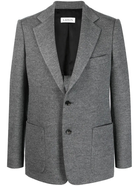  Lanvin Single-breasted Virgin-wool Suit Jacket - Grey 