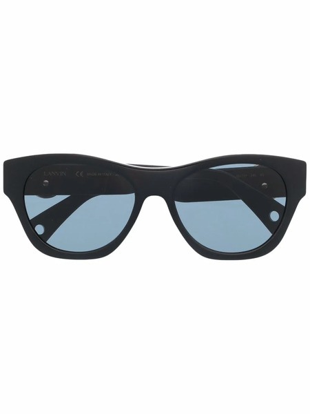  Lanvin Square-frame Logo-plaque Sunglasses - Black 