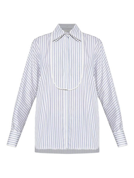  Lanvin Striped Collared Shirt - White 